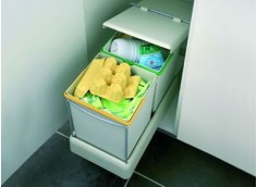 Poubelle écologique pour meuble de 40 cm , 2 bacs : 2 x...