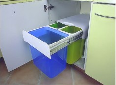 Poubelle écologique pour meuble de 40 cm , 3 bacs : 1 x...