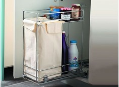 Panier pain + bouteilles coulissant , pour meuble de 40 cm.