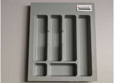 Range-couverts pour tiroir de 45 cm , gris.