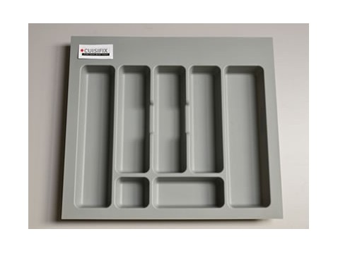 Range-couverts pour tiroir de 60 cm , gris.