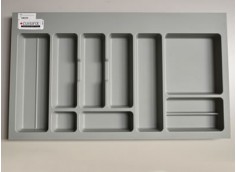 Range-couverts pour tiroir de 90 cm , gris.