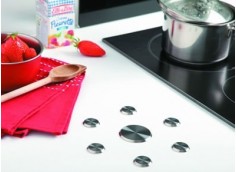 Repose-plat profilé rond, inox brossé, prêt à poser , 7...