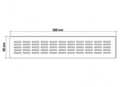 Grille aluminium  , dimensions : largeur 50 cm , hauteur...